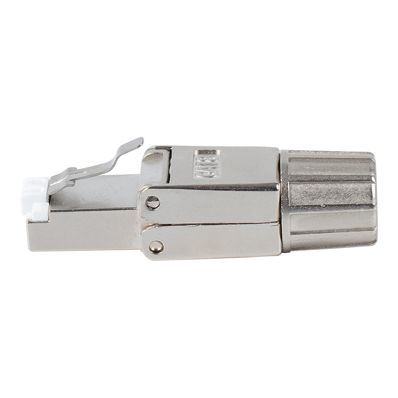 Gancu Logam Berlindung Cat8Penyambung RJ45 Tanpa Alat RJ-G40S-2-C8 Gancu Logam Berlindung Cat8Penyambung RJ45 Tanpa Alat RJ-G40S-2-C8
