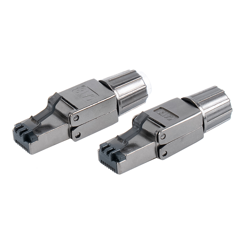 Gancu Logam Berlindung Cat8Penyambung RJ45 Tanpa Alat RJ-G40S-2-C8 Gancu Logam Berlindung Cat8Penyambung RJ45 Tanpa Alat RJ-G40S-2-C8