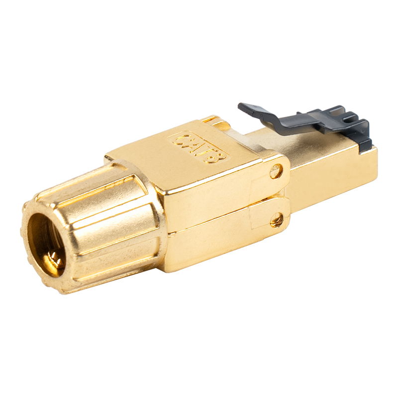 Gancu Logam Berlindung Cat8Penyambung RJ45 Tanpa Alat RJ-G40S-2-C8 Gancu Logam Berlindung Cat8Penyambung RJ45 Tanpa Alat RJ-G40S-2-C8
