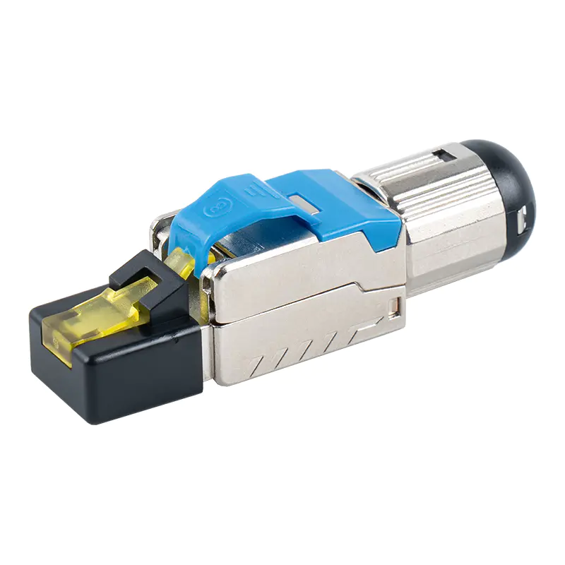 Penyambung RJ45 Tanpa Alat Cat6A (dengan penutup plastik)RJ-G70S-C6A Penyambung RJ45 Tanpa Alat Cat6A (dengan penutup plastik)RJ-G70S-C6A