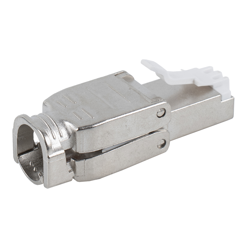 Cat6A Penyambung RJ45 Tanpa Alat Jenis Tekan Turun Berlindung RJ-602S-1-C6A