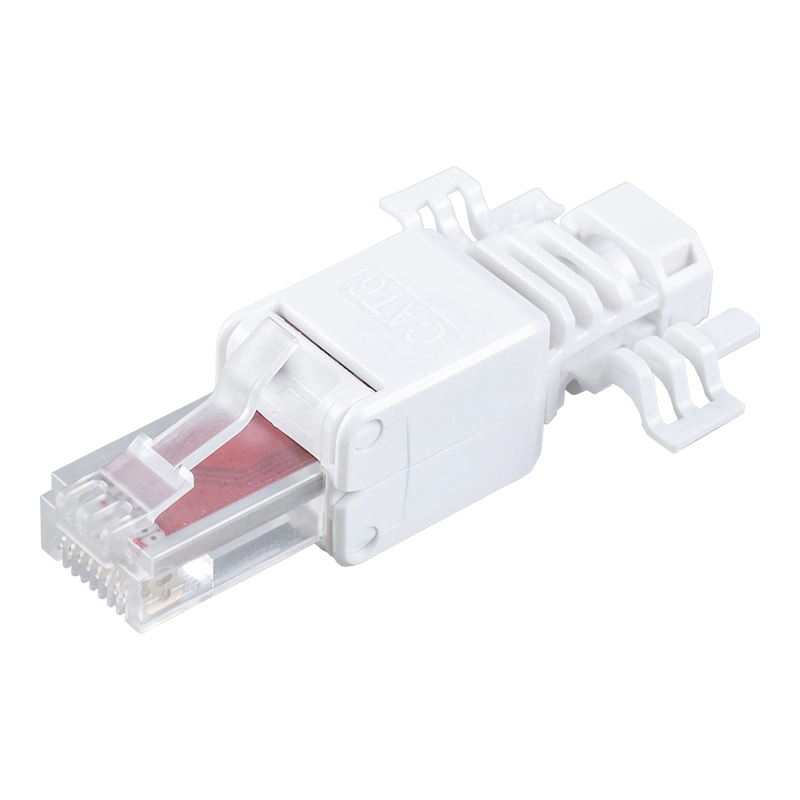 Penyambung RJ45 Tanpa Alat Tanpa Perisai Cat6 （dengan sayap） RJ-688X-C6