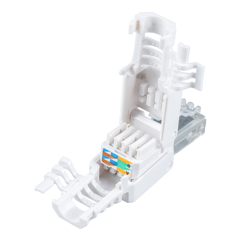 Penyambung RJ45 Tanpa Alat Tanpa Perisai Cat6 (dengan sayap) RJ-688X-C6 Penyambung RJ45 Tanpa Alat Tanpa Perisai Cat6 (dengan sayap) RJ-688X-C6