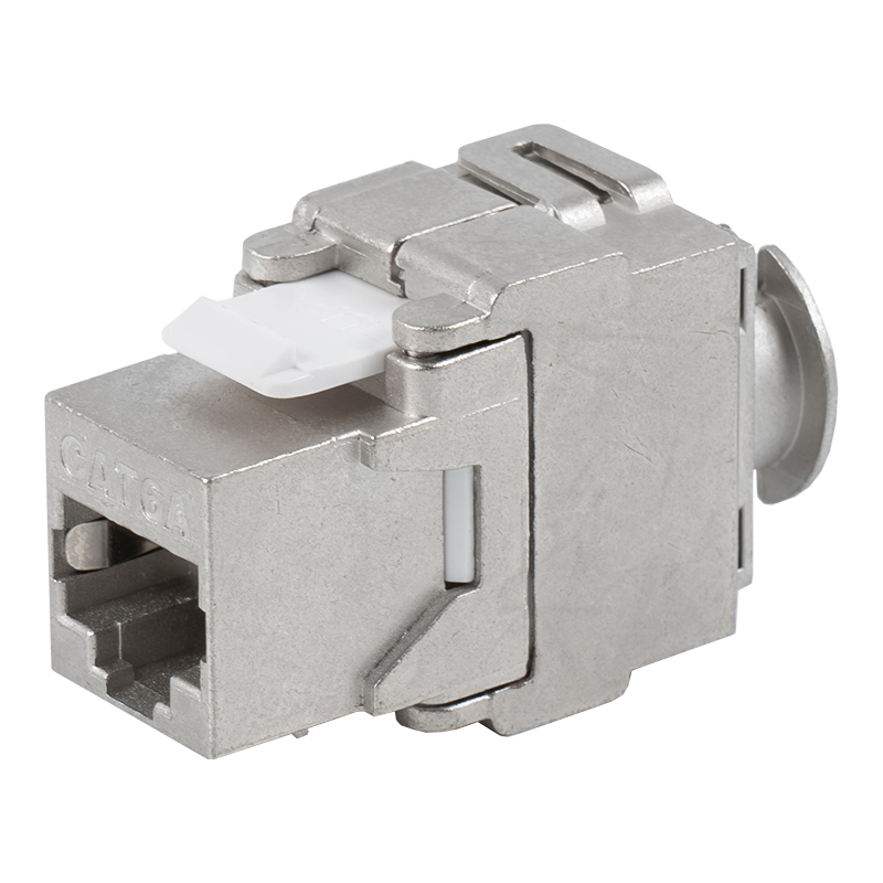 C6A Terlindung 180° Tolless Keystone Jack (dengan pendakap) SM-2335SH8C6A