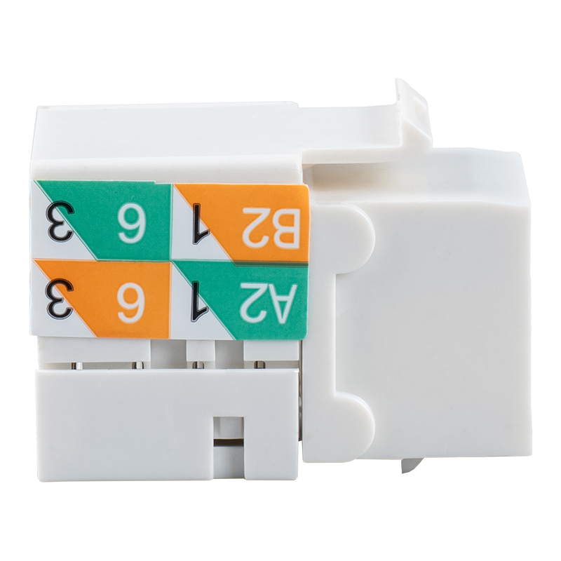 Cat6 Unshielded 90° Keystone Jack (pendawaian dwiguna) SM-2081D8C6 Cat6 Unshielded 90° Keystone Jack (pendawaian dwiguna) SM-2081D8C6