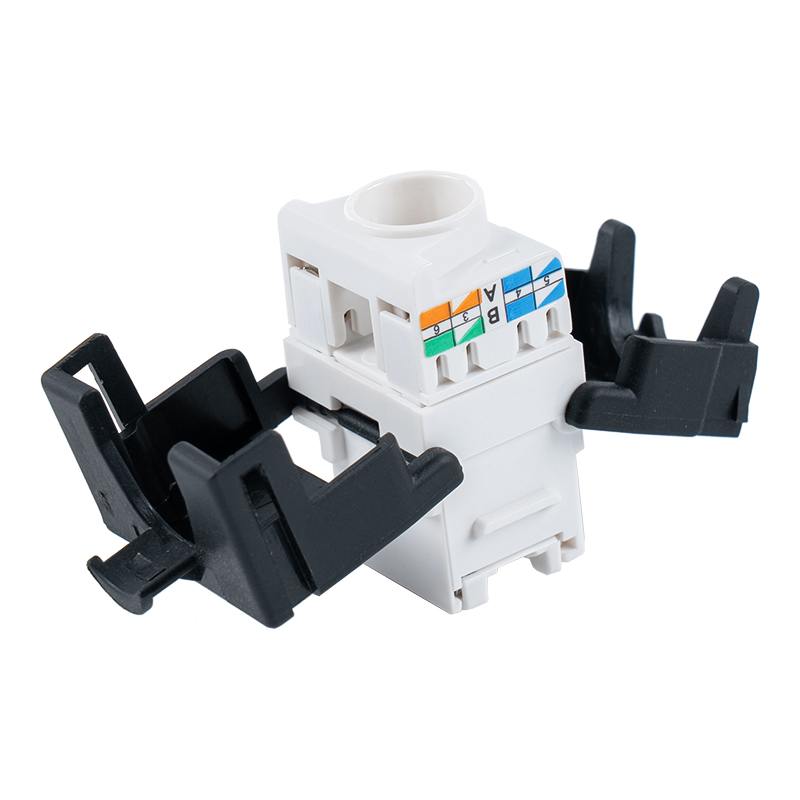 C6A Unshielded 180° Tolless Keystone Jack(dengan pemegang kabel dan pengatup)SM-2335BCH8C6A C6A Unshielded 180° Tolless Keystone Jack(dengan pemegang kabel dan pengatup)SM-2335BCH8C6A