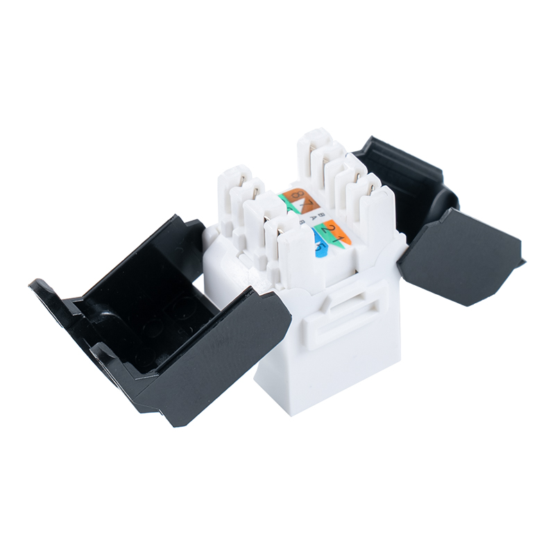 Cat6 Unshielded 180° Toolless Modular Jack (jenis flip-open) SM-2336H8C6 Cat6 Unshielded 180° Toolless Modular Jack (jenis flip-open) SM-2336H8C6