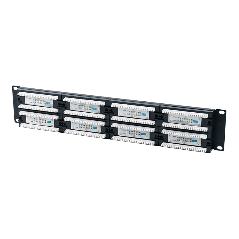 Panel Tampalan 48 Port 2U Tidak Terlindung Cat5e 19-inci (IDD dwiguna; dengan sisipan kadbod plastik) SP-3204D48-C5E Panel Tampalan 48 Port 2U Tidak Terlindung Cat5e 19-inci (IDD dwiguna; dengan sisipan kadbod plastik) SP-3204D48-C5E