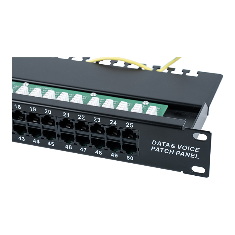 Kategori 3 Panel tampalan suara 19-inci 1U 8P 8C 50-port (KRONE IDC) SP-3208K50-C3 Kategori 3 Panel tampalan suara 19-inci 1U 8P 8C 50-port (KRONE IDC) SP-3208K50-C3