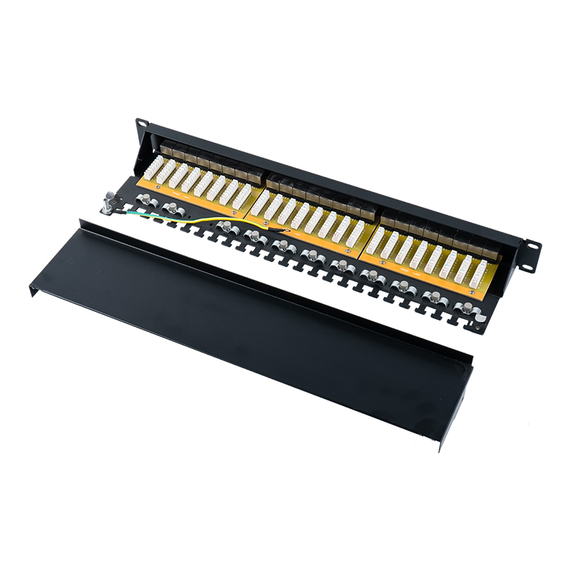 Kategori 6 Panel tampalan 24 port 1U terlindung 19 inci SP-3217SK24-C6A Kategori 6 Panel tampalan 24 port 1U terlindung 19 inci SP-3217SK24-C6A