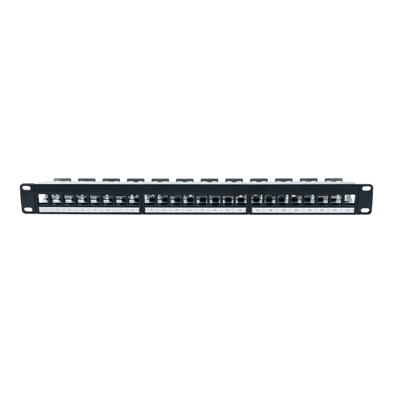 Rak kosong terlindung 1U 24-port 19-inci (dengan kad digital) SP-3245S-24P Rak kosong terlindung 1U 24-port 19-inci (dengan kad digital) SP-3245S-24P