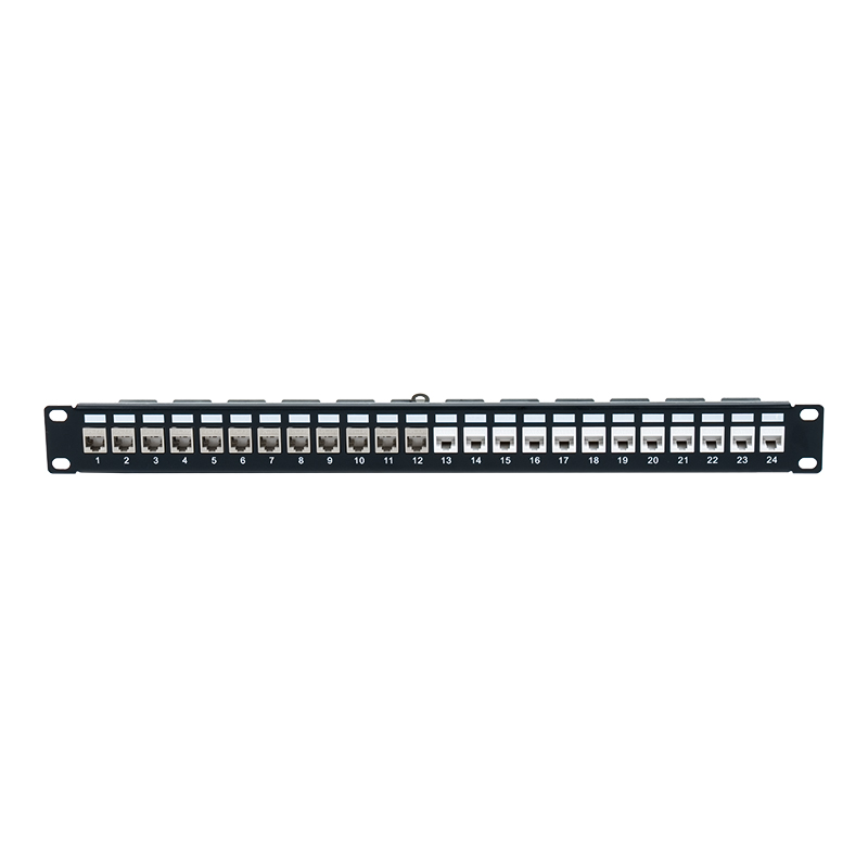 Panel tampalan terlindung 1U 24-port 19 inci (dengan modul C6A) SP-3246S-24P