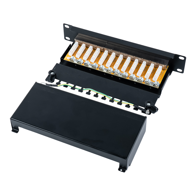 Kategori 6 Panel tampalan 12 port 1U terlindung 10 inci SP-3250SK12-C6 Kategori 6 Panel tampalan 12 port 1U terlindung 10 inci SP-3250SK12-C6