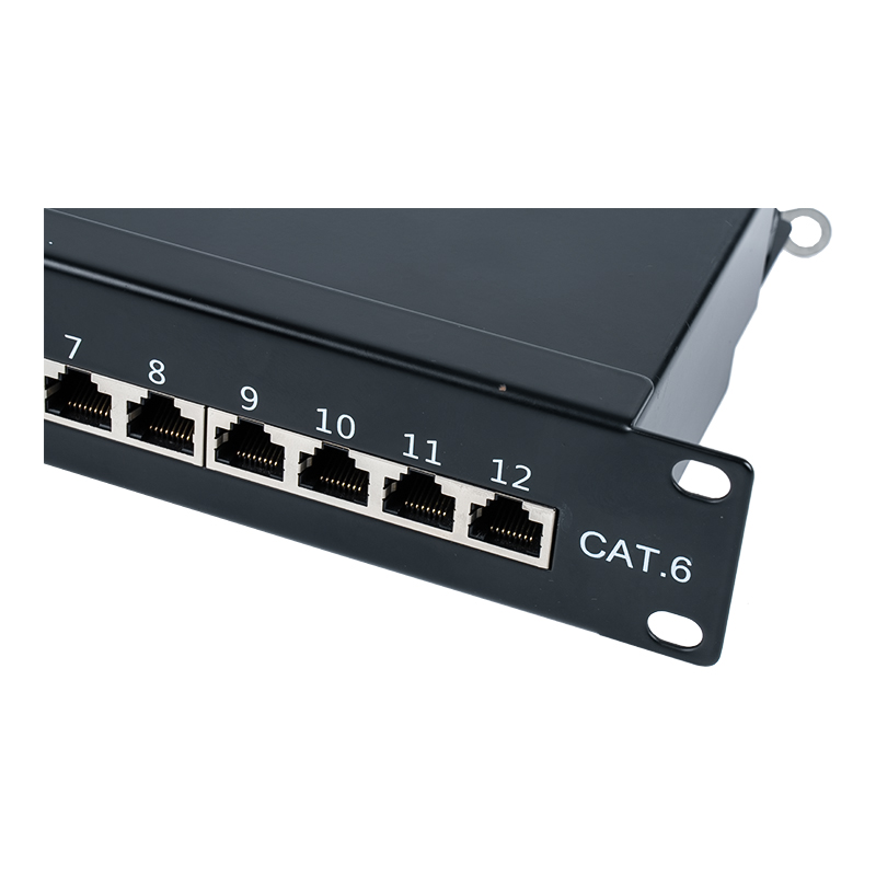 Kategori 6 Panel tampalan 12 port 1U terlindung 10 inci SP-3250SK12-C6 Kategori 6 Panel tampalan 12 port 1U terlindung 10 inci SP-3250SK12-C6
