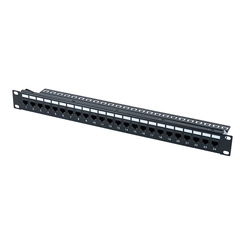 Panel tampalan terlindung 1U 24-port 19-inci (dengan modul C6) SP-3260-24P Panel tampalan terlindung 1U 24-port 19-inci (dengan modul C6) SP-3260-24P