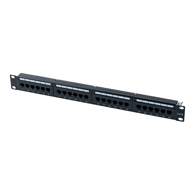 Cat6e 19-inci 1U Unshielded 24-Port Patch Panel (Dwi-purpose IDC) SP-3310D24-C6A