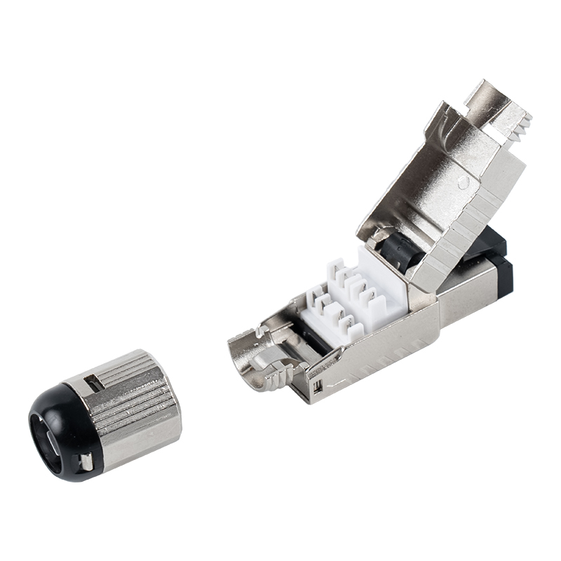 Penyambung RJ45 Tanpa Alat Cat7 (dengan Klip Spring Plastik Hitam) RJ-G60S-1-C7 Penyambung RJ45 Tanpa Alat Cat7 (dengan Klip Spring Plastik Hitam) RJ-G60S-1-C7