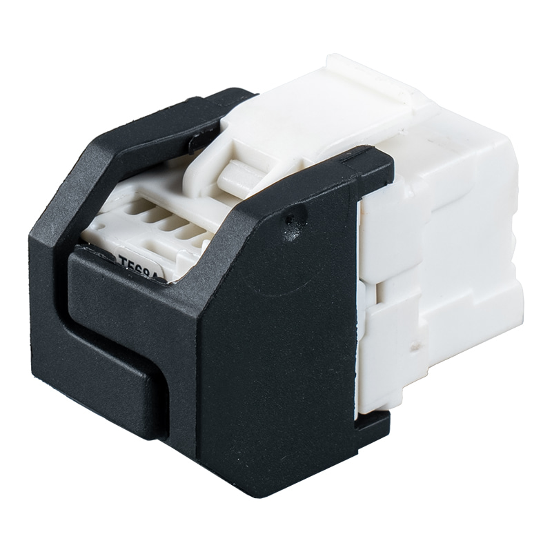 Cat6 Unshielded 180° Toolless Modular Jack (dengan pengatup) SM-2399H8C6 Cat6 Unshielded 180° Toolless Modular Jack (dengan pengatup) SM-2399H8C6