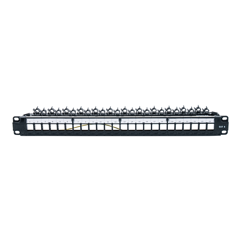 Rak tidak berperisai 1U 24-port 19-inci (pendakap boleh lipat) SP-3402-24P Rak tidak berperisai 1U 24-port 19-inci (pendakap boleh lipat) SP-3402-24P